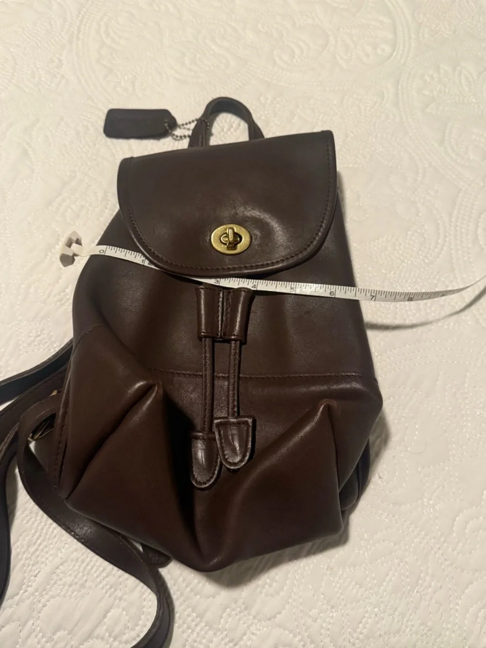 Coach Vintage Dark Brown‎ Leather Backpack 9960